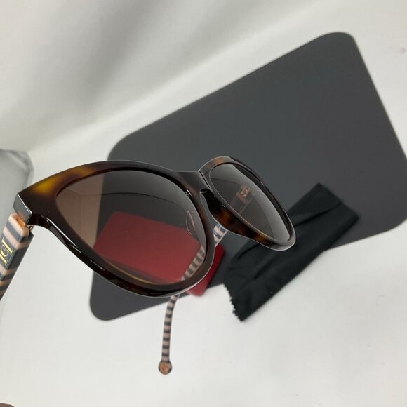 CAROLINA HERRERA SHE892K 56 [] 17 COL.0752 140 Tortoise Brown Sunglasses main image 6